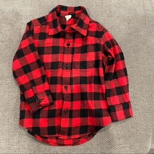 NWOT Gap Buffalo Plaid Button Down Shirt 2T